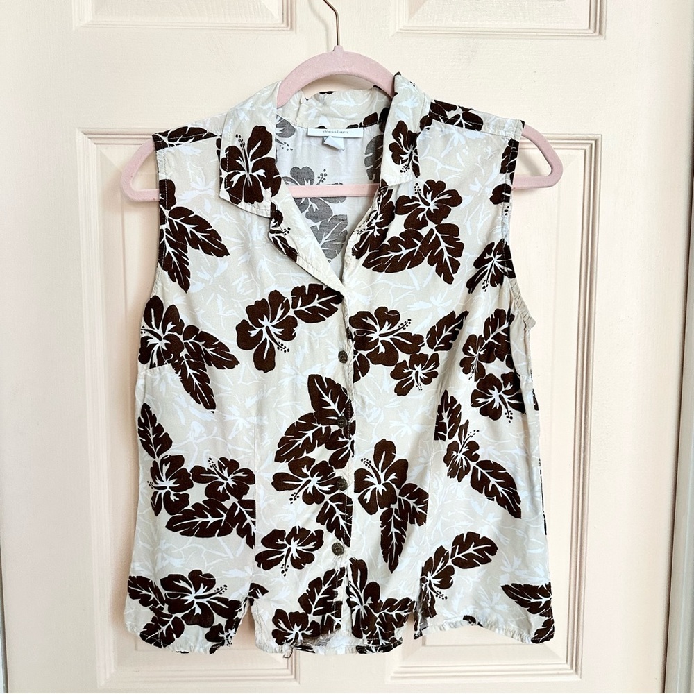 $5 SALE Dressbarm hawaiian button up tank